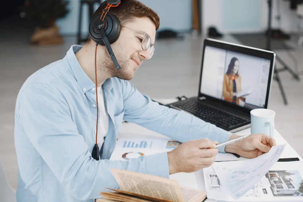 Conversational AI tutor helping a student with homework